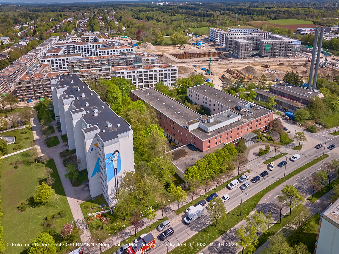 04.05.2023 - Luftbilder vom Alexisqaurtier und Pandion Verde in Neuperlach 04.05.2023 - Luftbilder vom Alexisqaurtier und Pandion Verde in Neuperlach